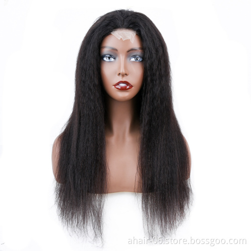 New Style 2*4 Lace Closure Wig 10A Nature Color Straight Cheap Comfortabl Brazilian Hair Wigs Wholesale In Stock,100% Human Hair